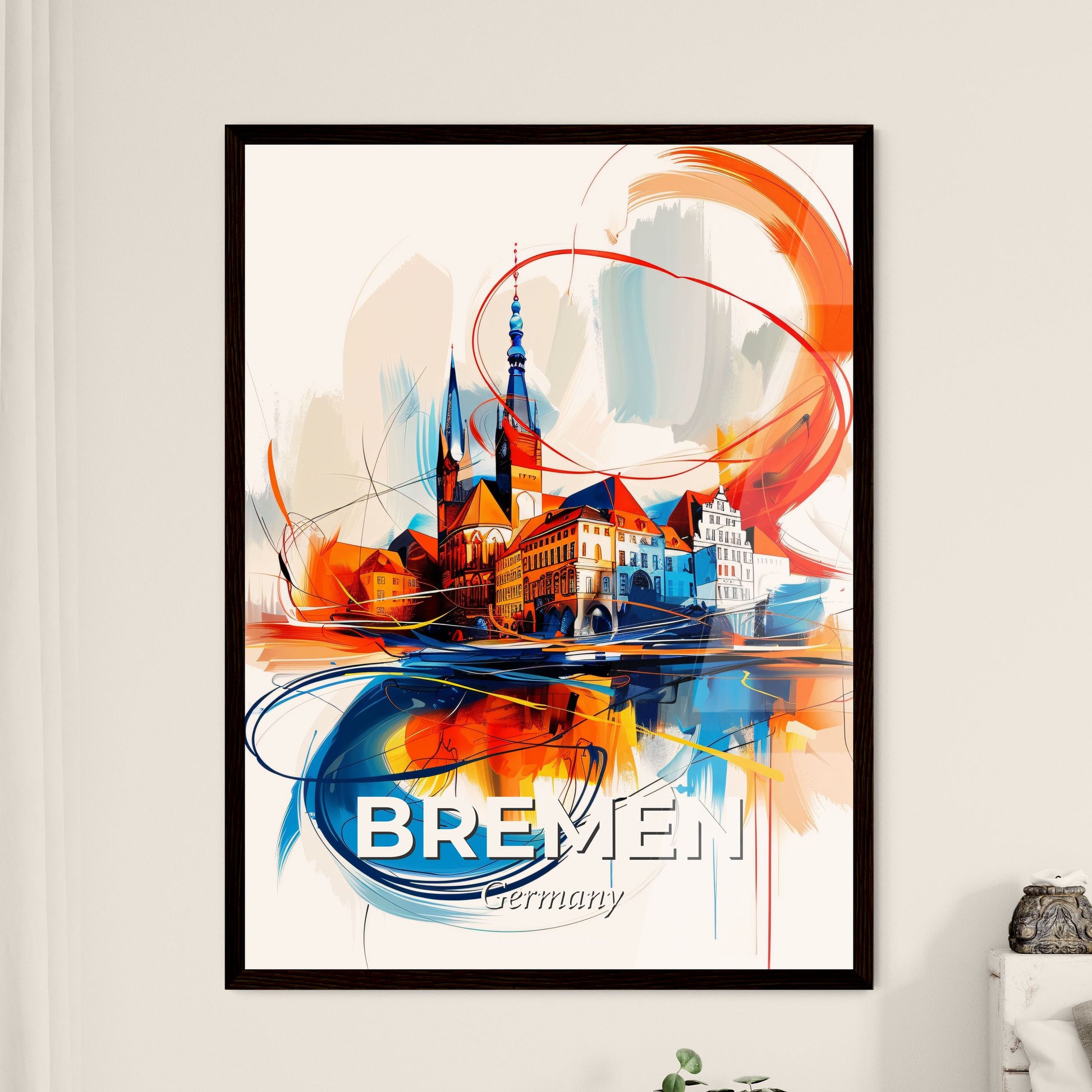 Vibrant Bremen, Germany - A Colorful Painting Of A City