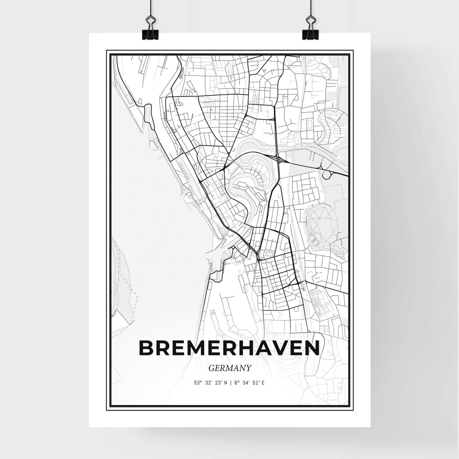 Bremerhaven Germany - Premium City Map Poster