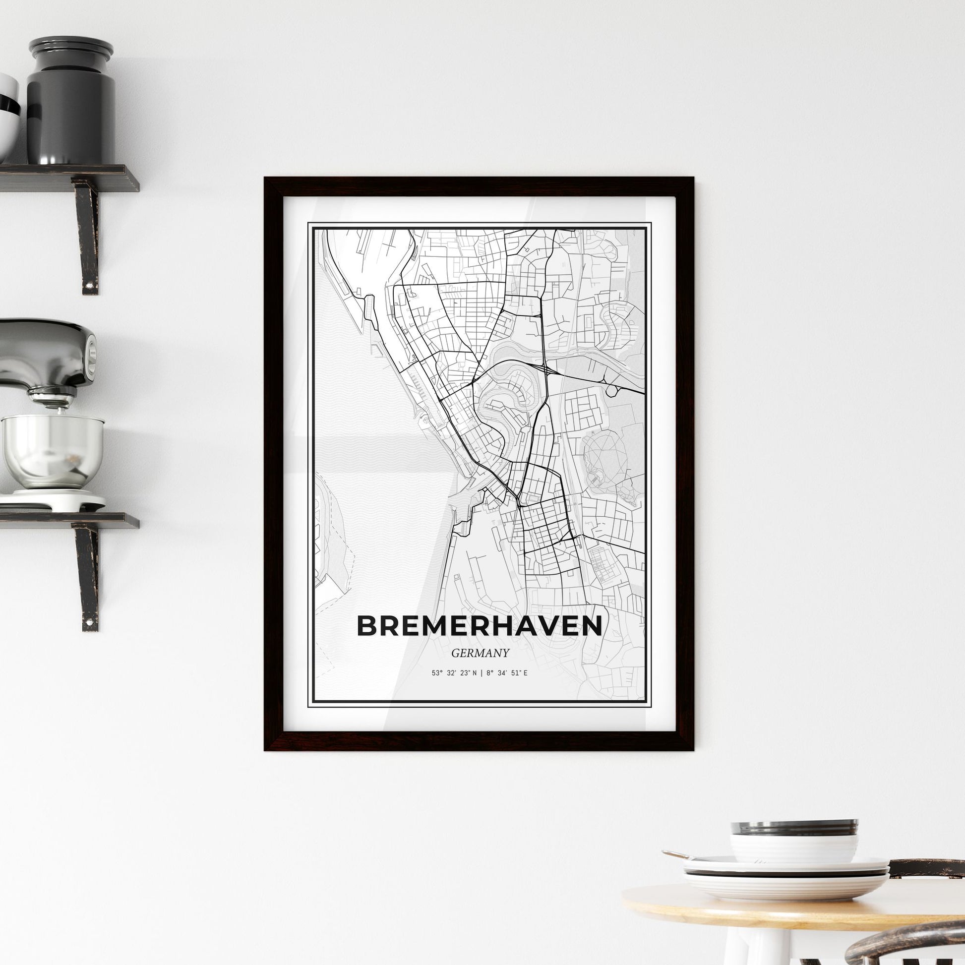 Bremerhaven Germany - Minimal City Map