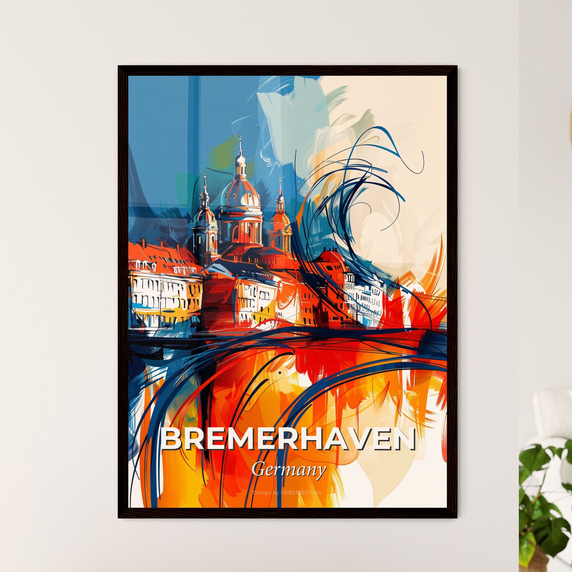 Vibrant Bremerhaven, Germany - A Colorful Painting Of A City