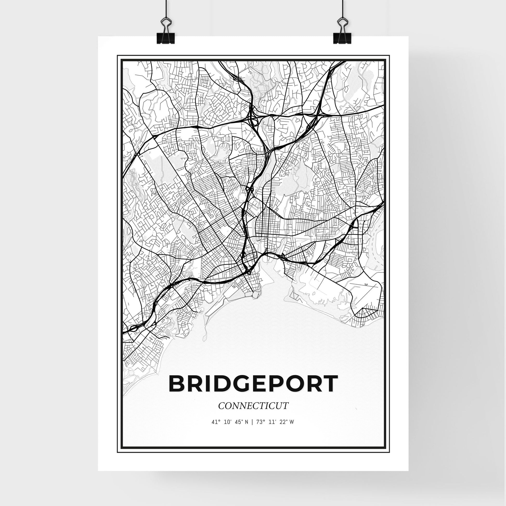 Bridgeport Connecticut - Premium City Map Poster