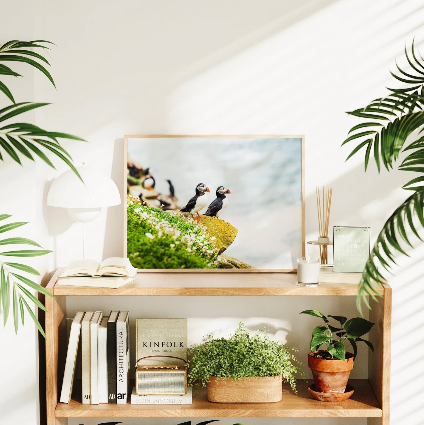 Puffins on Saltee Island – Irish Coastal Wildlife Wall Art