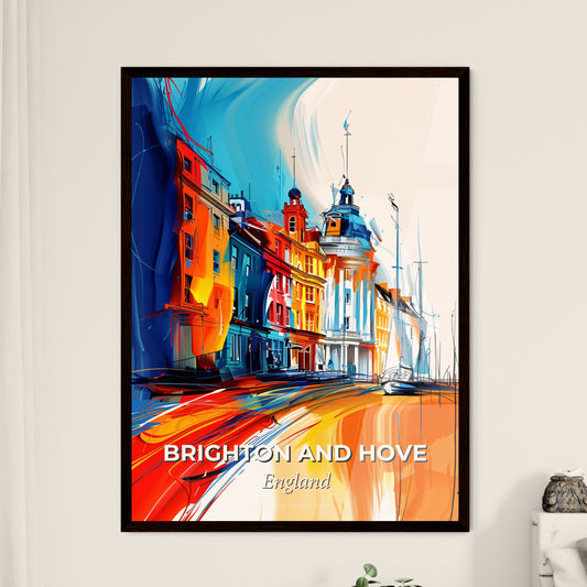 Vibrant Brighton And Hove, England - A Colorful Painting Of Buildings