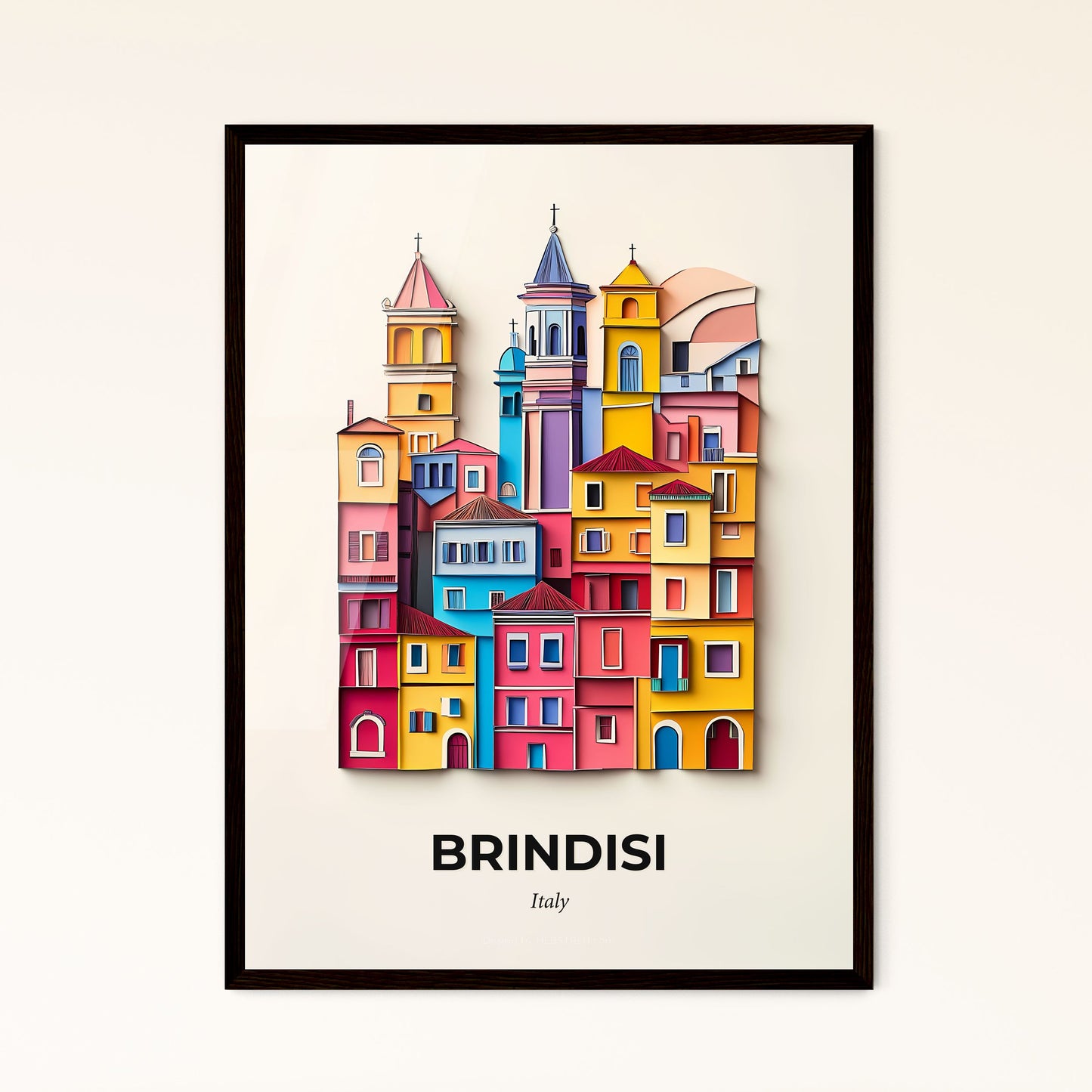 Vivid Brindisi, Italy - a colorful city with a clock tower on top of it