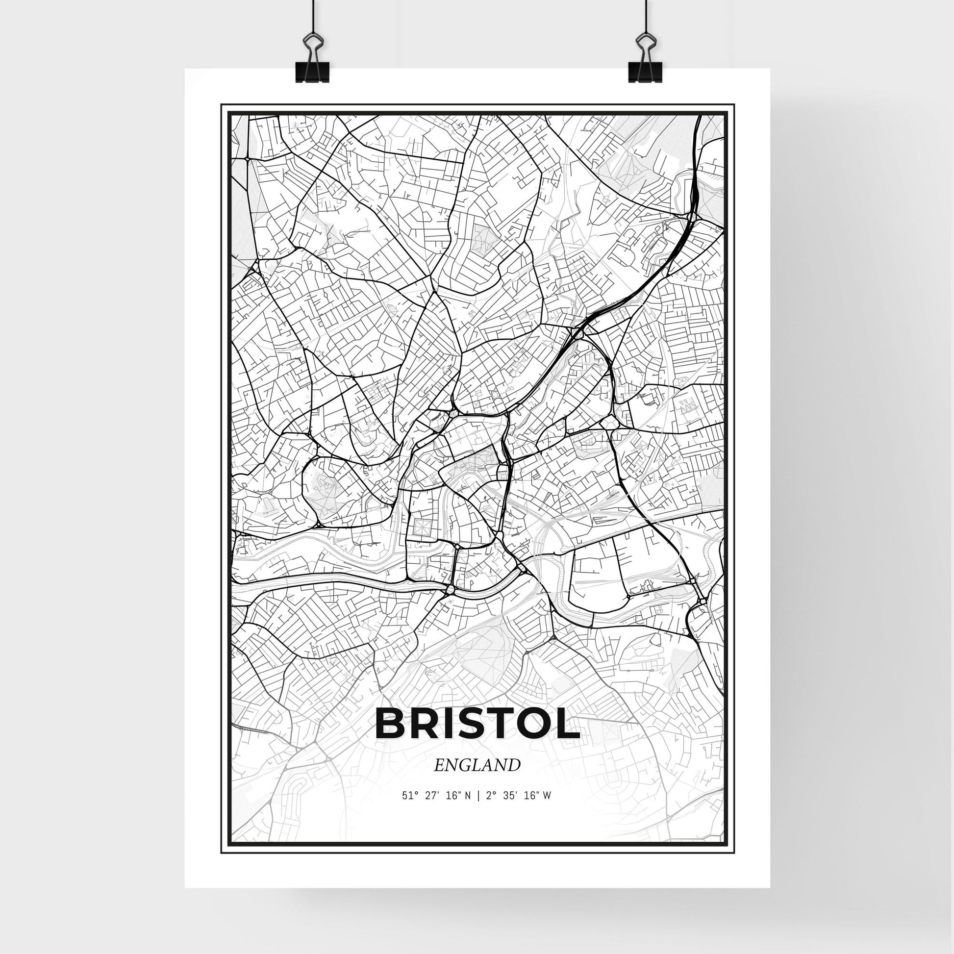 Bristol England - Premium City Map Poster