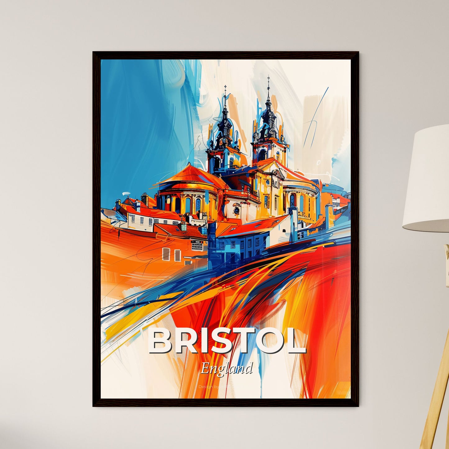 Vibrant Bristol, England - A Painting Of A Building