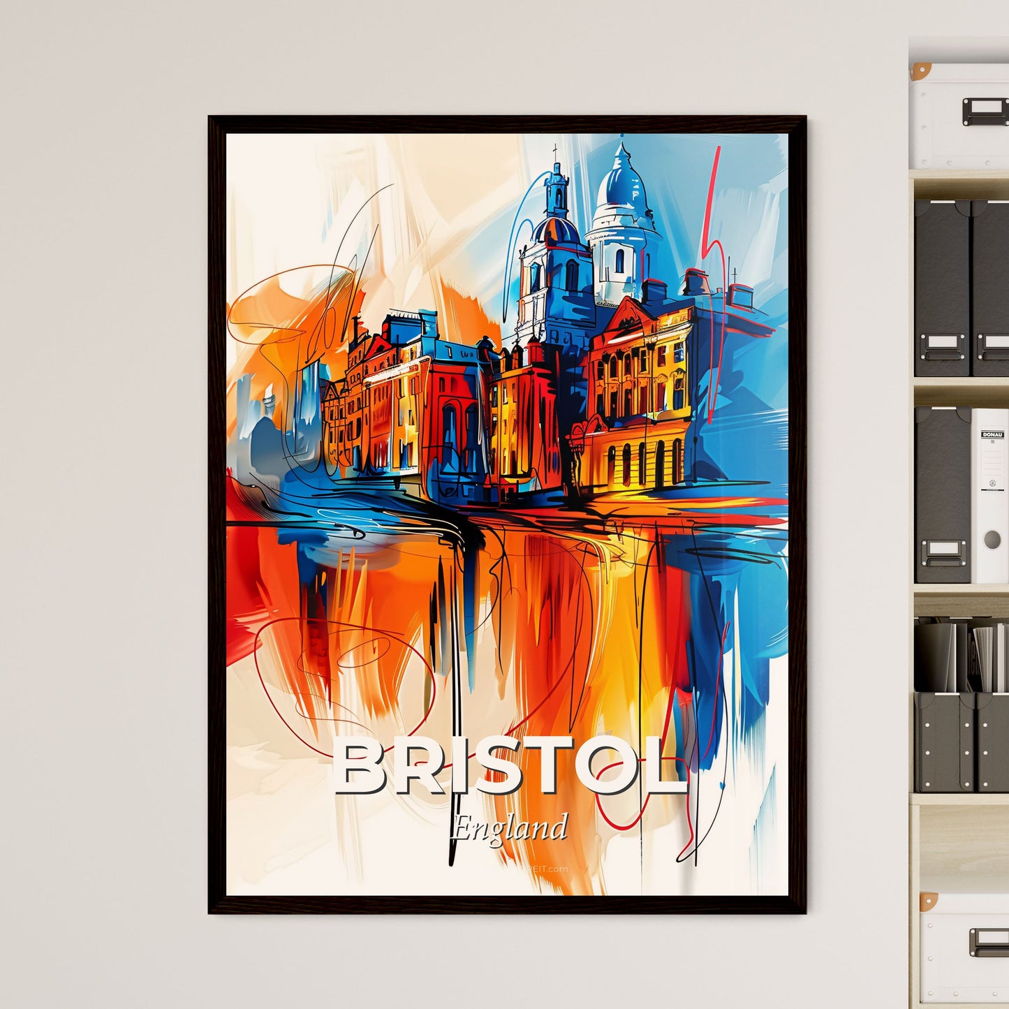 Vibrant Bristol, England - A Colorful Painting Of A Building