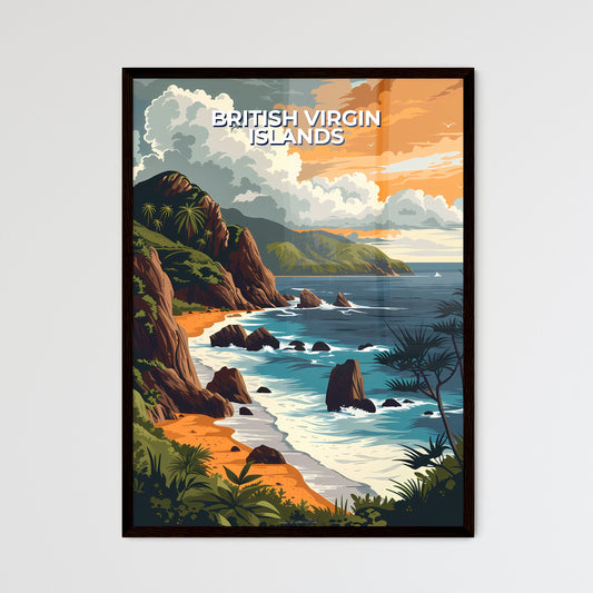 Beach in British Virgin Islands - Framed Art Print