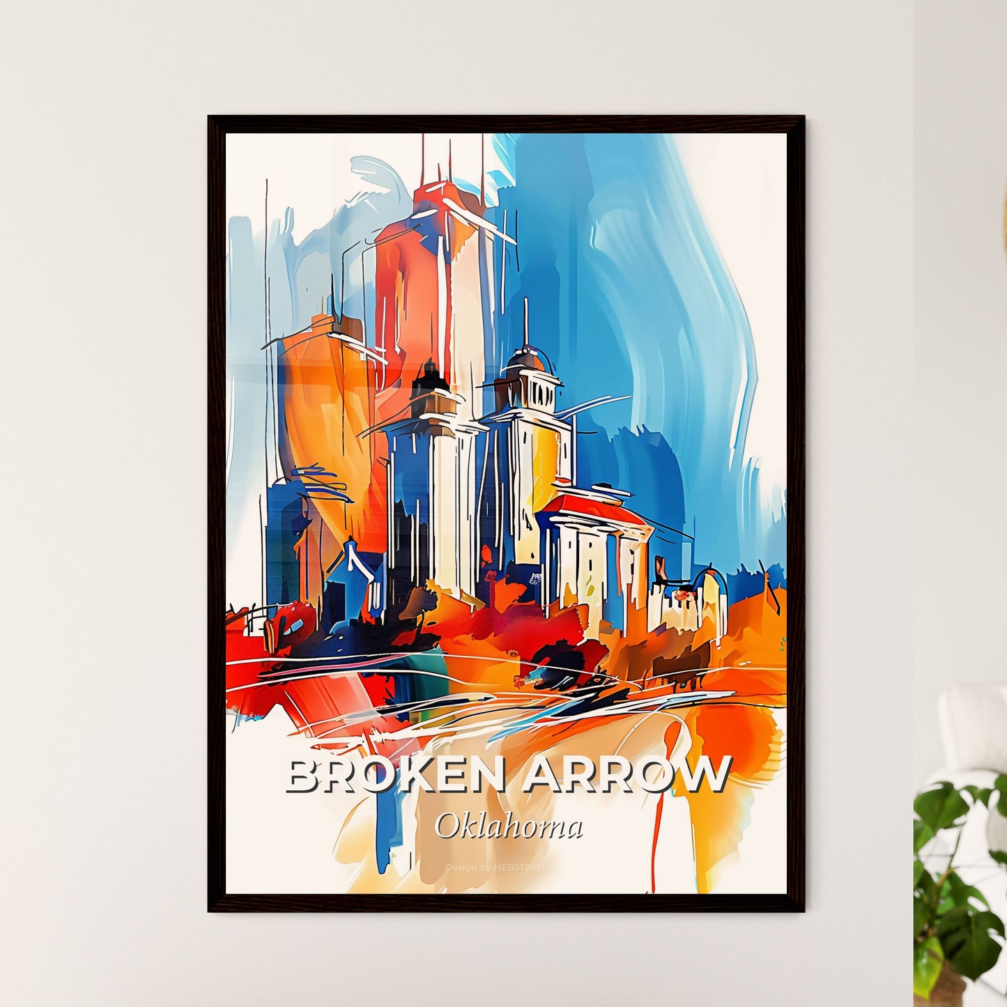 Vibrant Broken Arrow, Oklahoma - A Painting Of A City