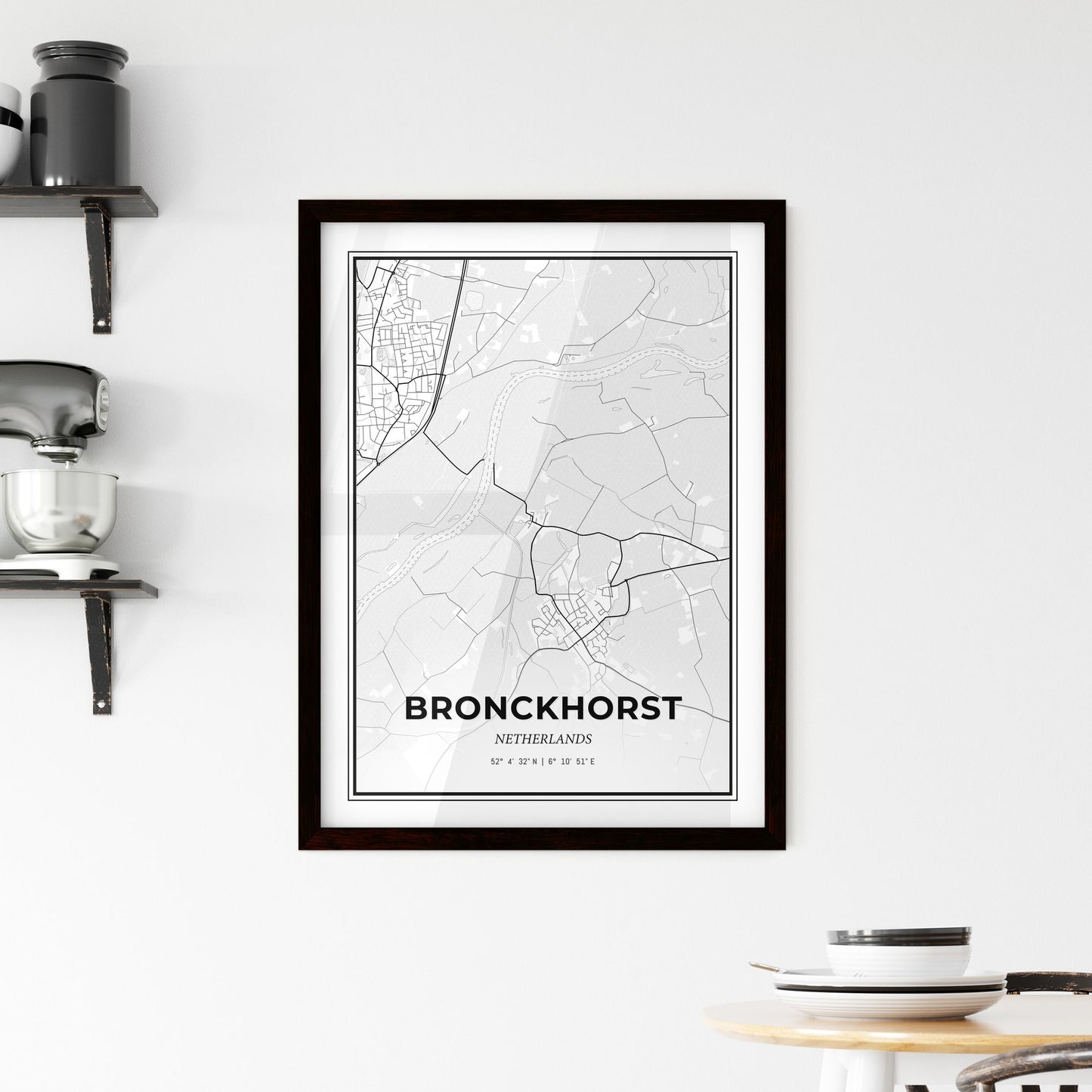  Bronckhorst Netherlands - Minimal City Map