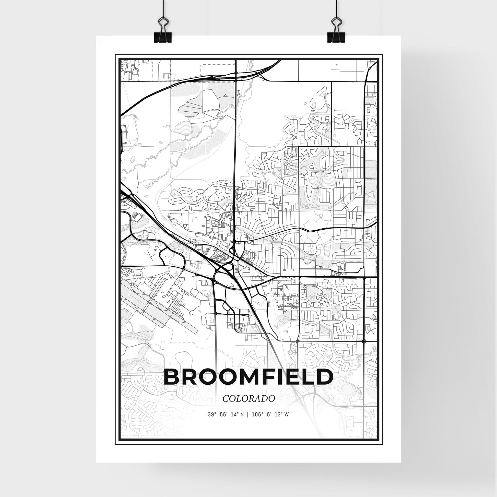 Broomfield Colorado - Premium City Map Poster