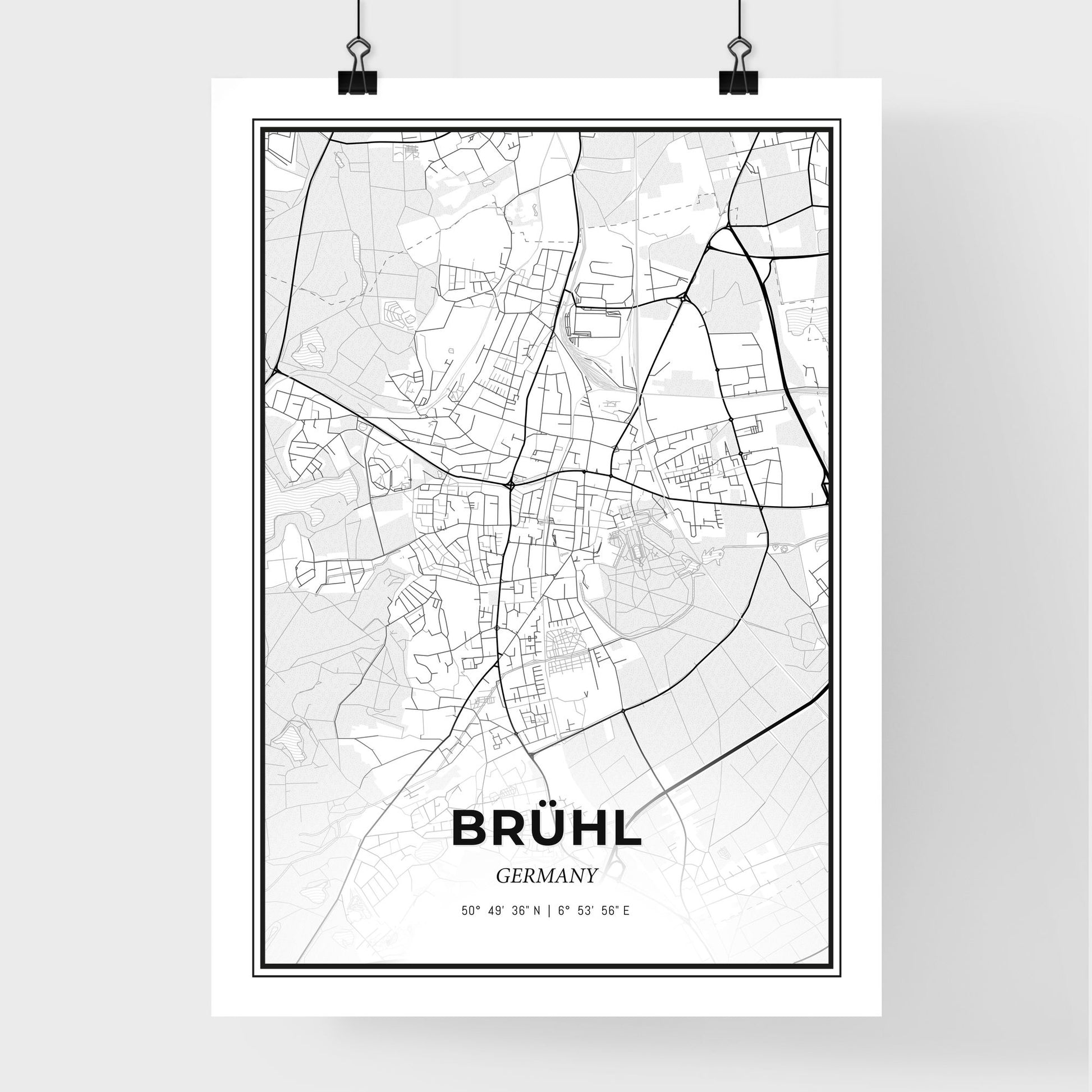 Bruhl Germany - Premium City Map Poster