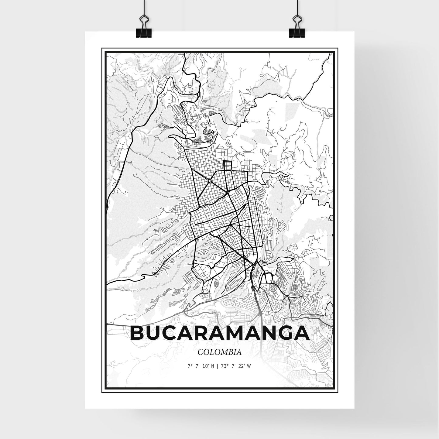 Bucaramanga Colombia - Premium City Map Poster