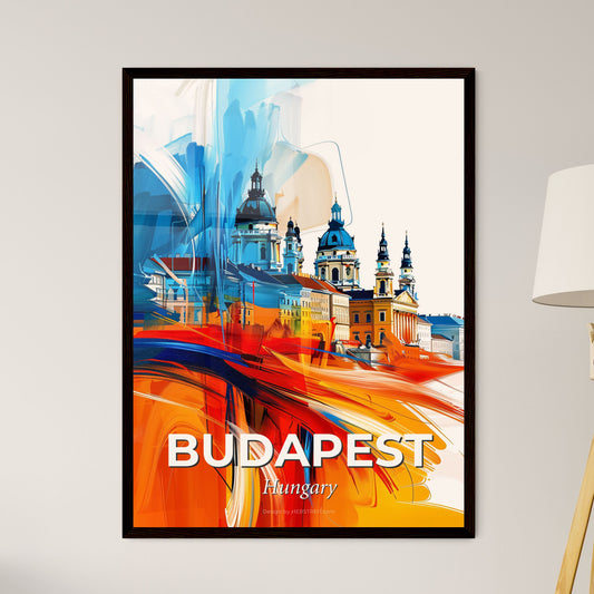 Vibrant Budapest, Hungary - A Colorful Painting Of Buildings