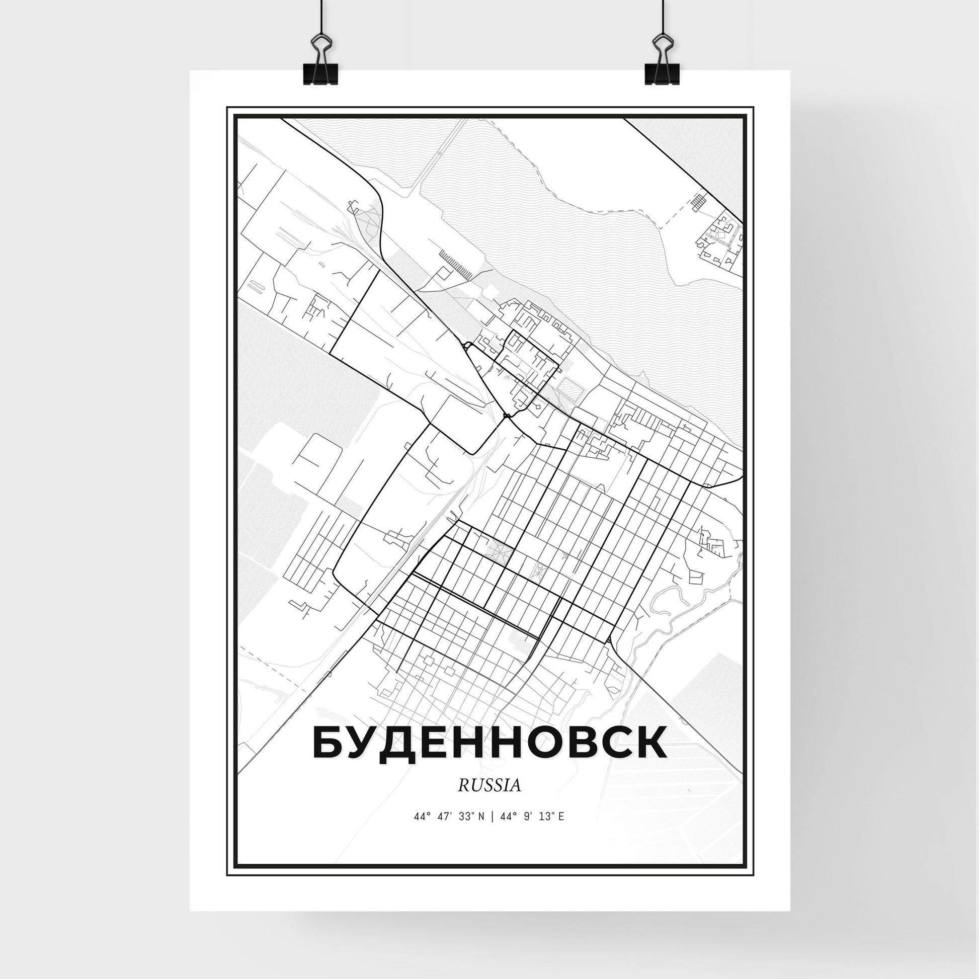 Budyonnovsk Russia - Premium City Map Poster