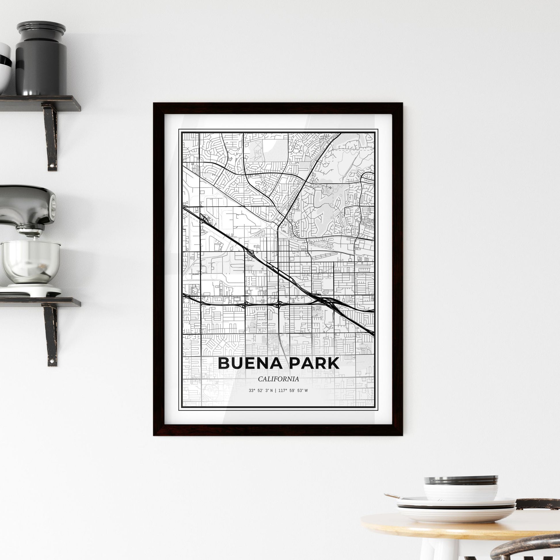 Buena Park California - Minimal City Map