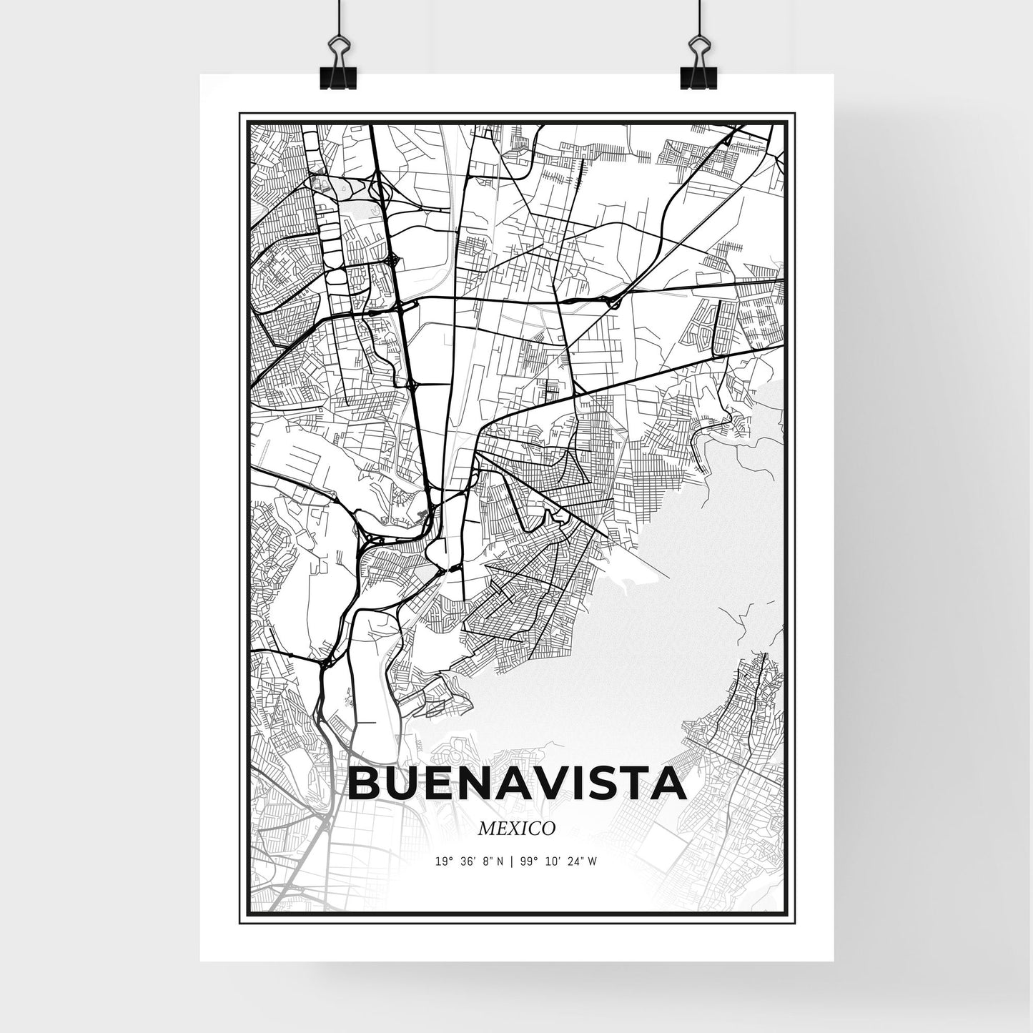 Buenavista Mexico - Premium City Map Poster