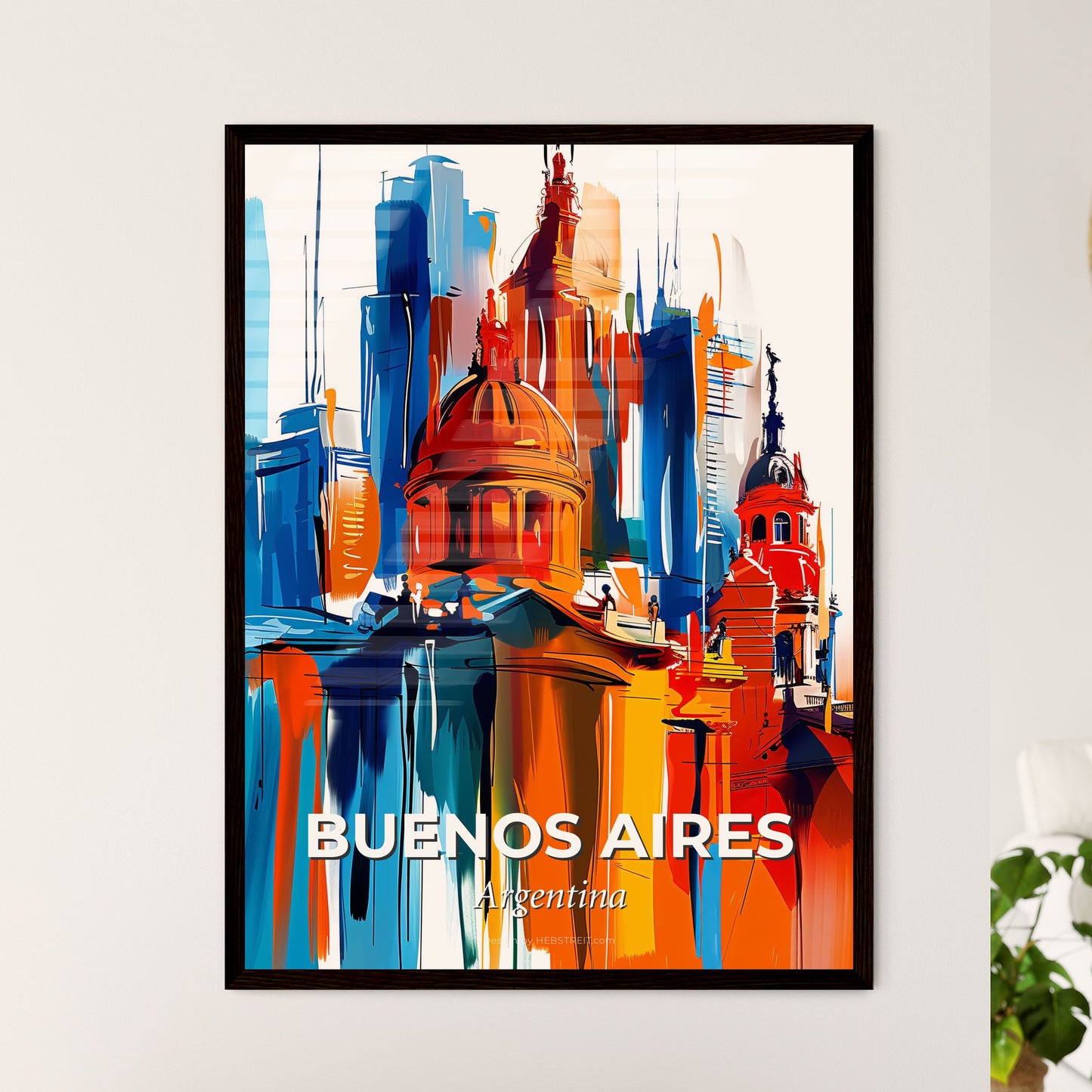 Vibrant Buenos Aires, Argentina - A Painting Of A City