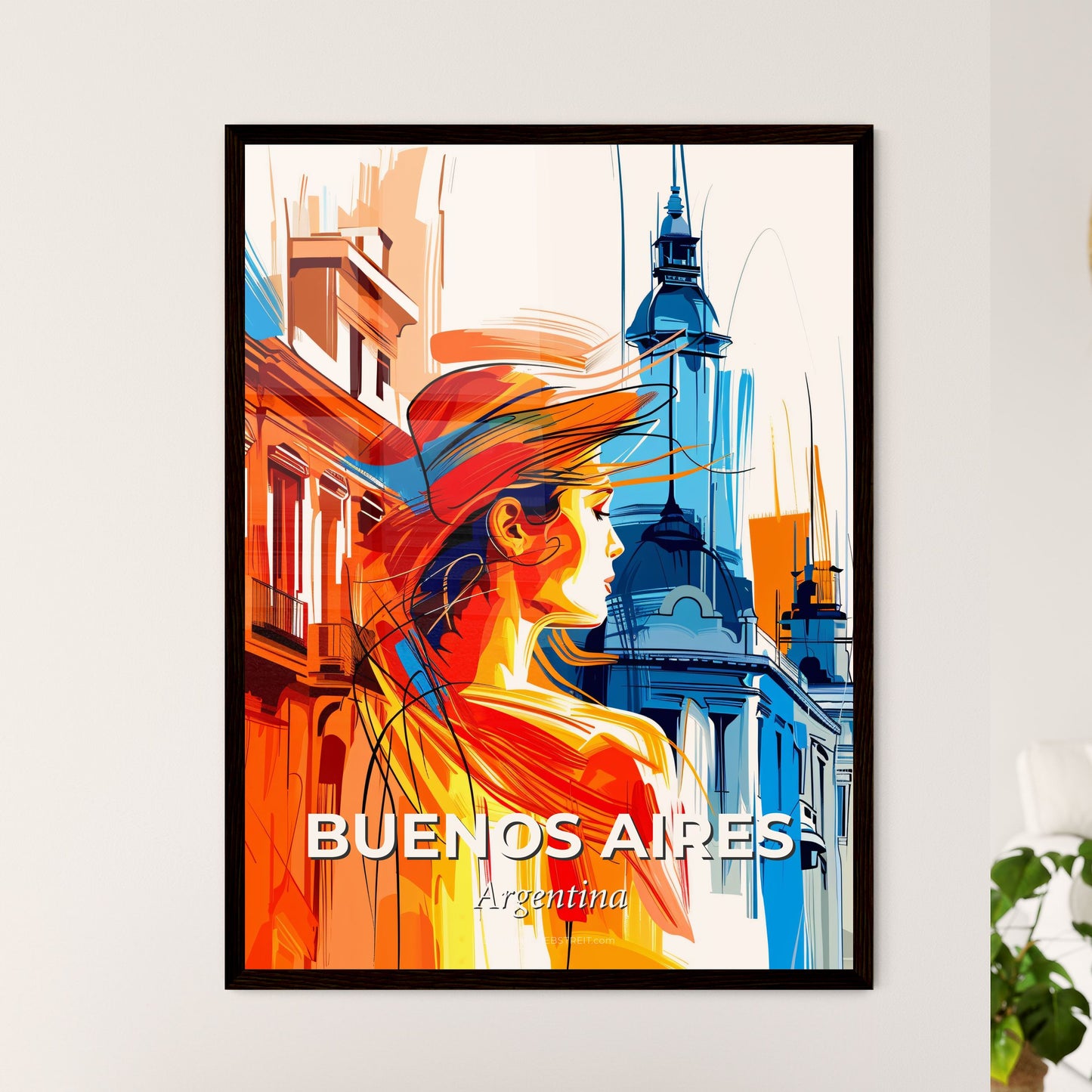 Vibrant Buenos Aires, Argentina - A Woman In A Hat