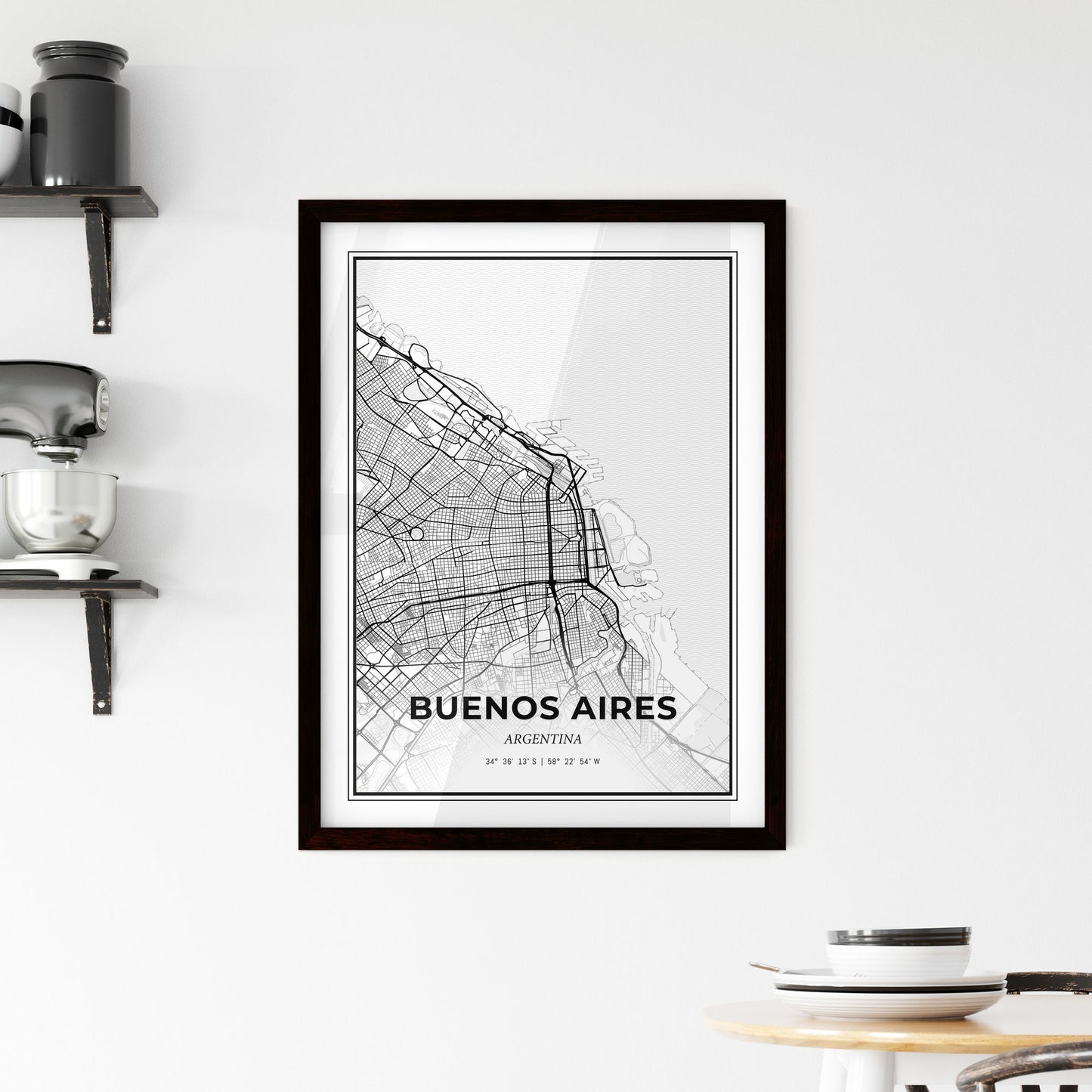 Buenos Aires Argentina - Minimal City Map