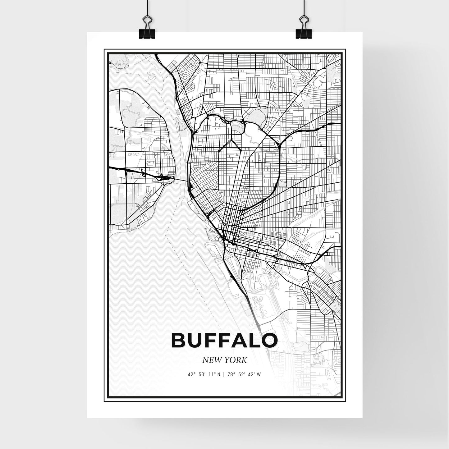 Buffalo New York - Premium City Map Poster