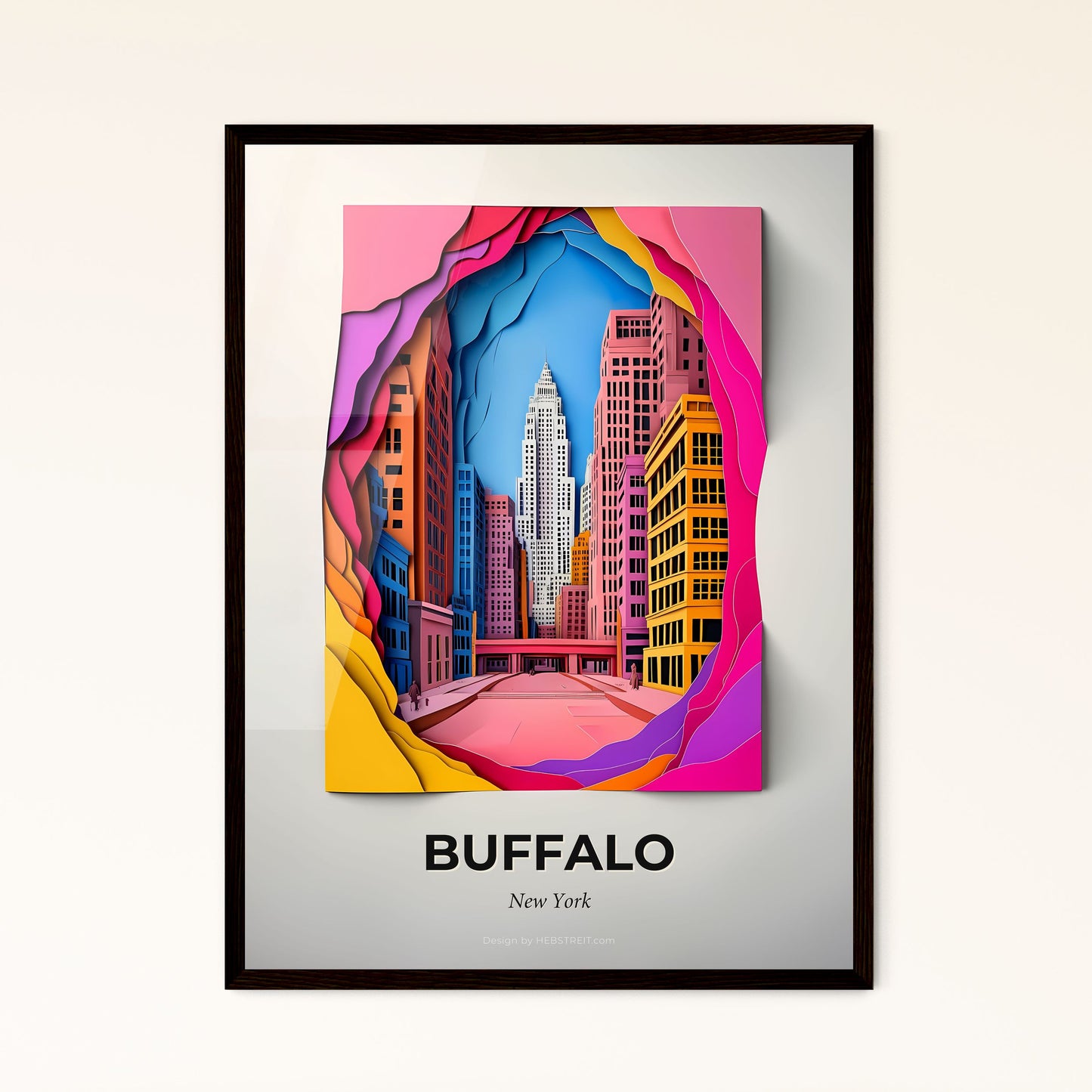 Vivid Buffalo, New York - a cityscape with a colorful background