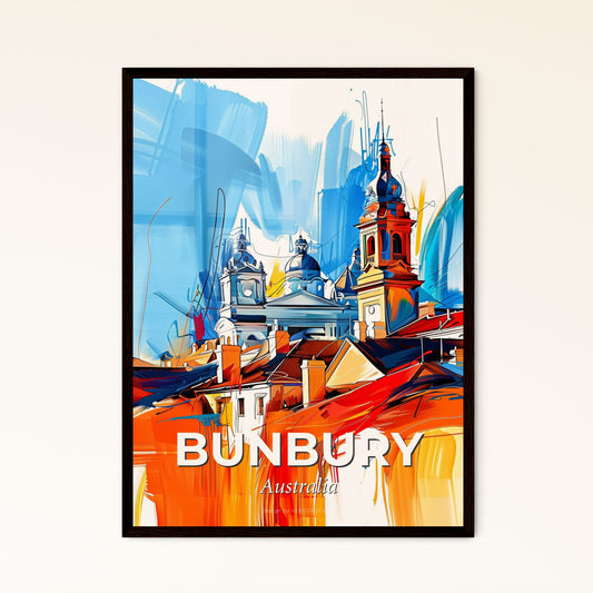 Vibrant Bunbury, Australia - A Painting Of A Building With Towers And Roofs