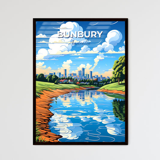 Bunbury Australia Downtown River Cityscape Abstract Art Painting Default Title