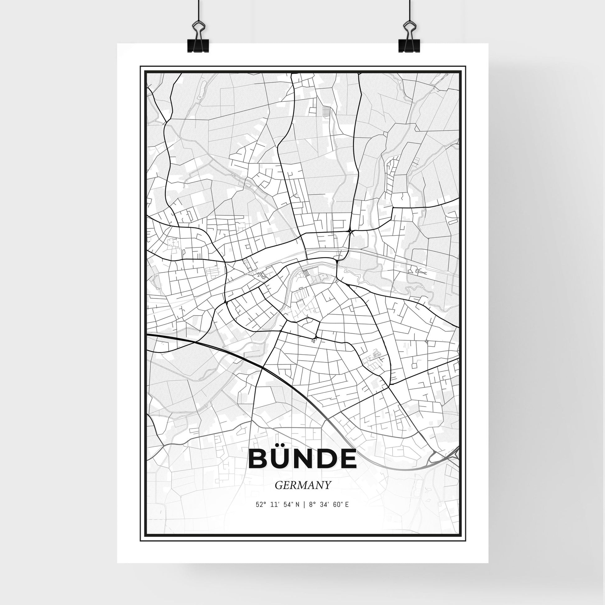 Bunde Germany - Premium City Map Poster