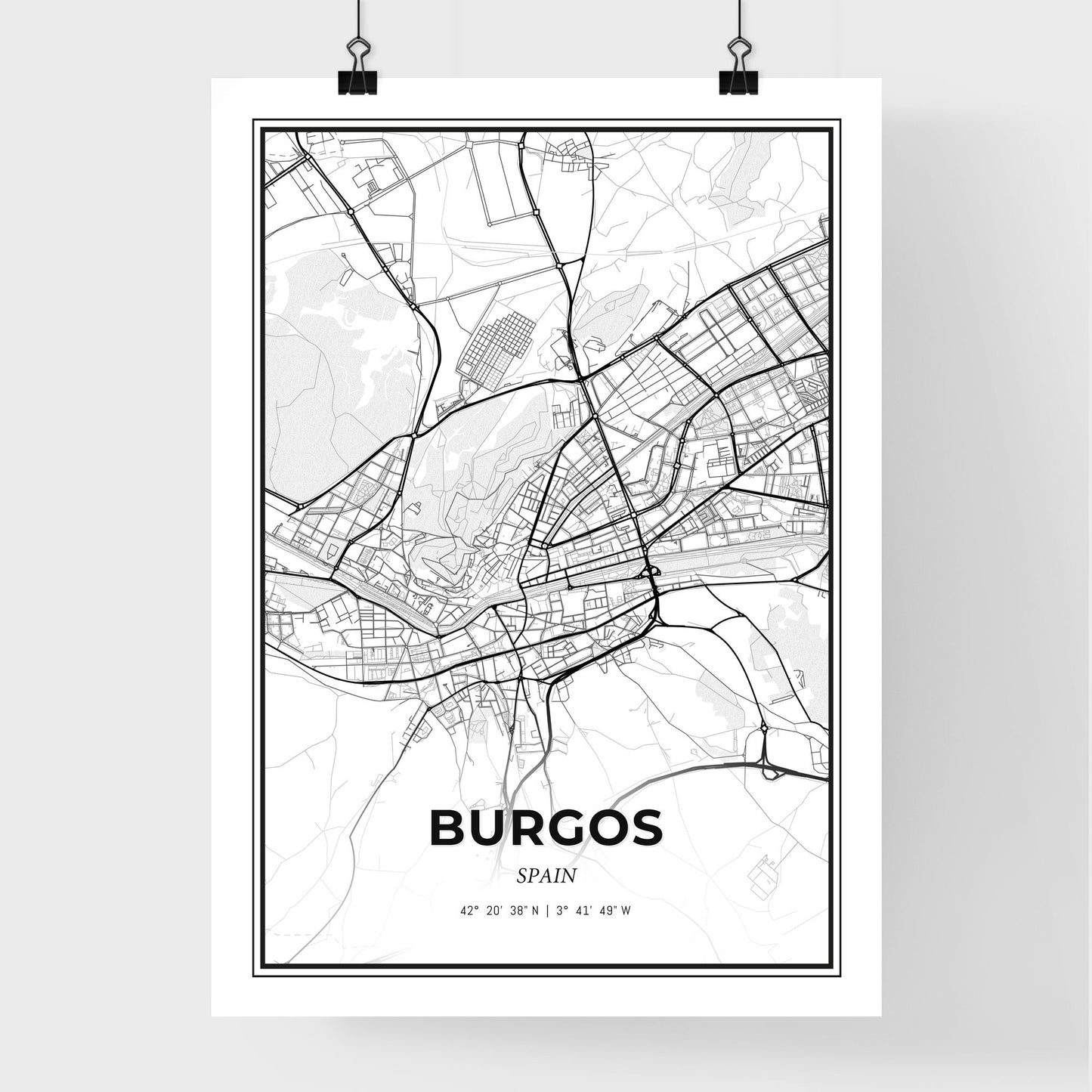 Burgos Spain - Premium City Map Poster