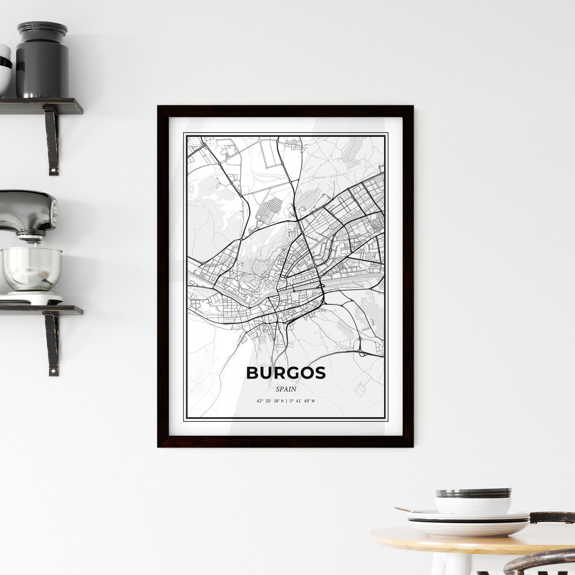 Burgos Spain - Minimal City Map