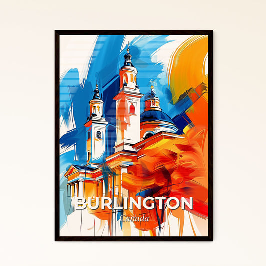 Vibrant Burlington, Canada - A Painting Of A Building With Towers