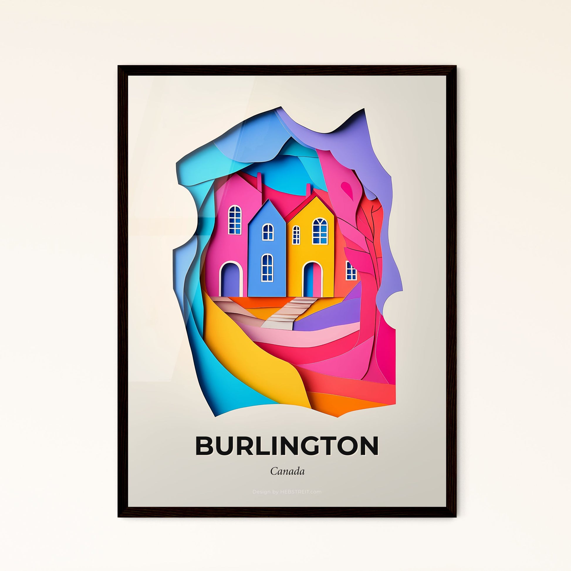 Vivid Burlington, Canada - a paper cut of a house with a pathway