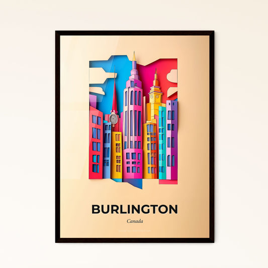 Vivid Burlington, Canada - a paper cut of a city with a clock