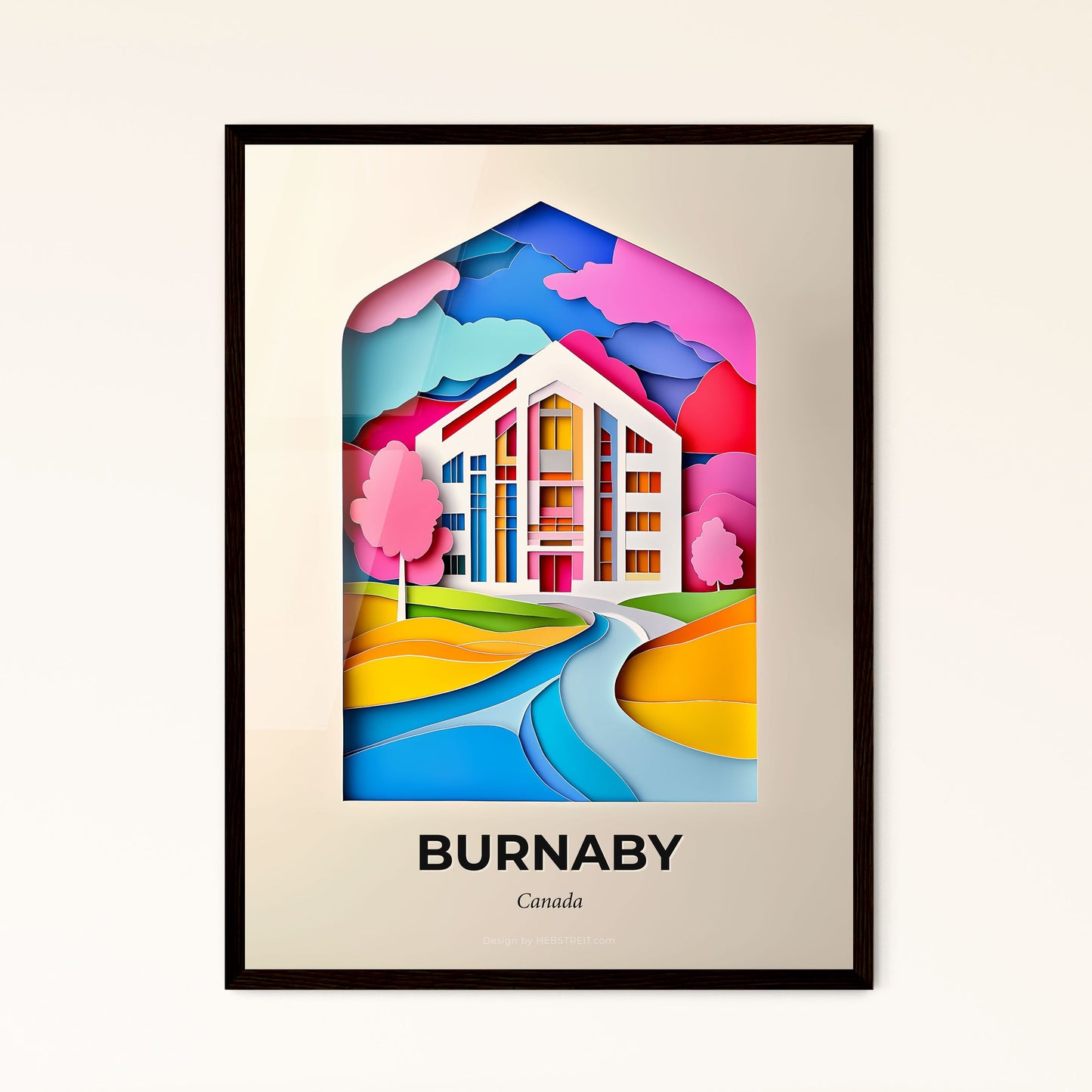 Vivid Burnaby, Canada - a paper cut of a house in a field