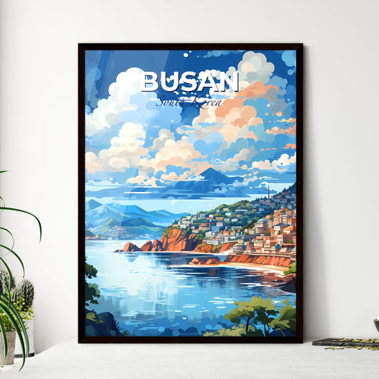 City Skyline Digital Art Painting of Busan South Korea Modern Cityscape Artwork Default Title