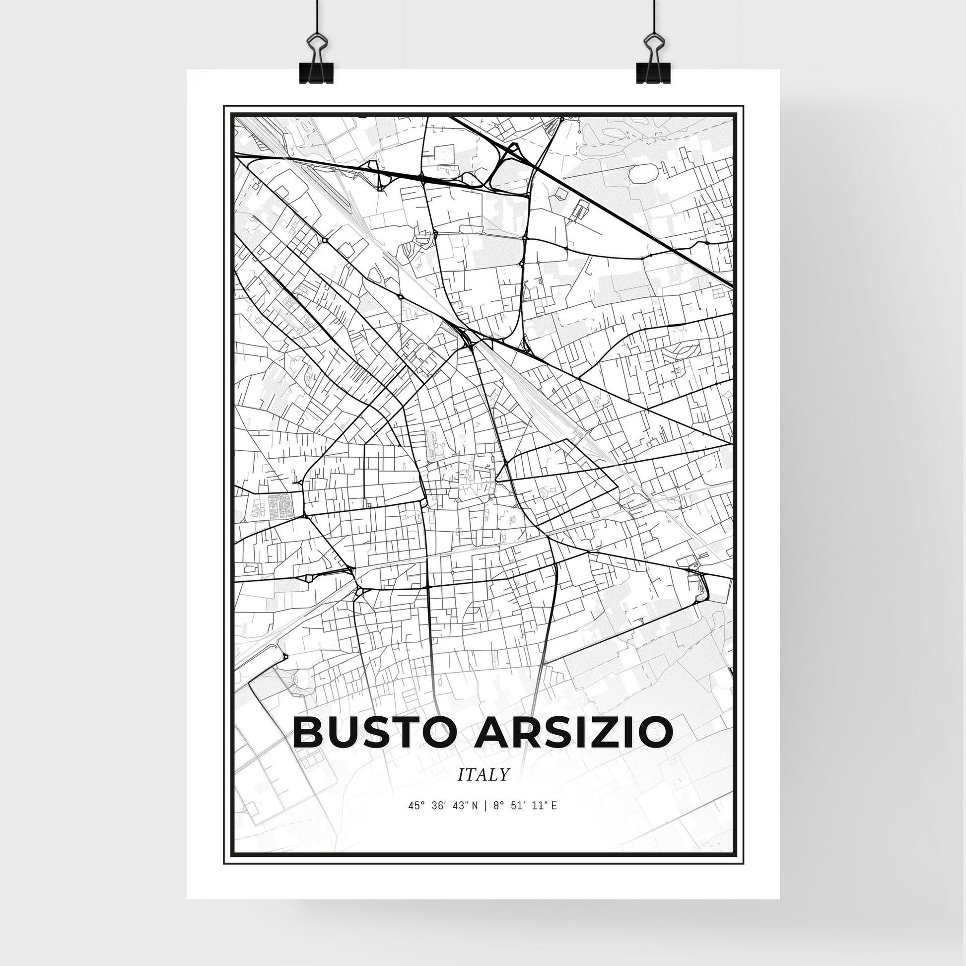 Busto Arsizio Italy - Premium City Map Poster