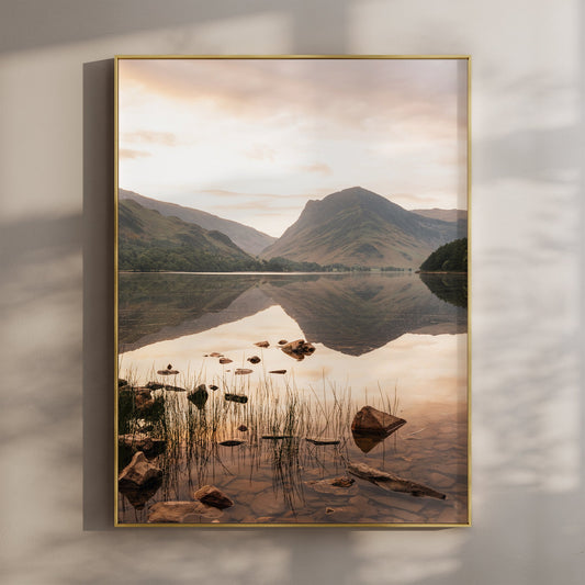 Buttermere Lake District Print – Mountain Landscape Wall Art