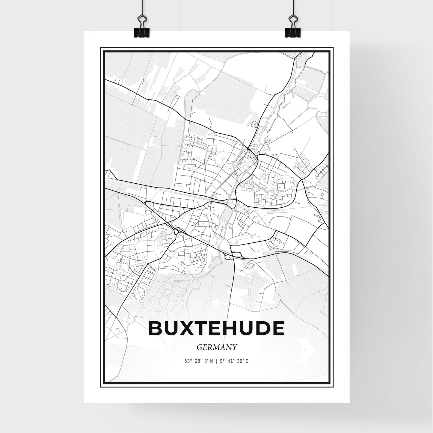 Buxtehude Germany - Premium City Map Poster