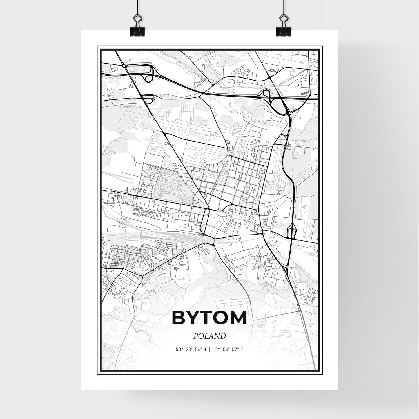 Bytom Poland - Premium City Map Poster