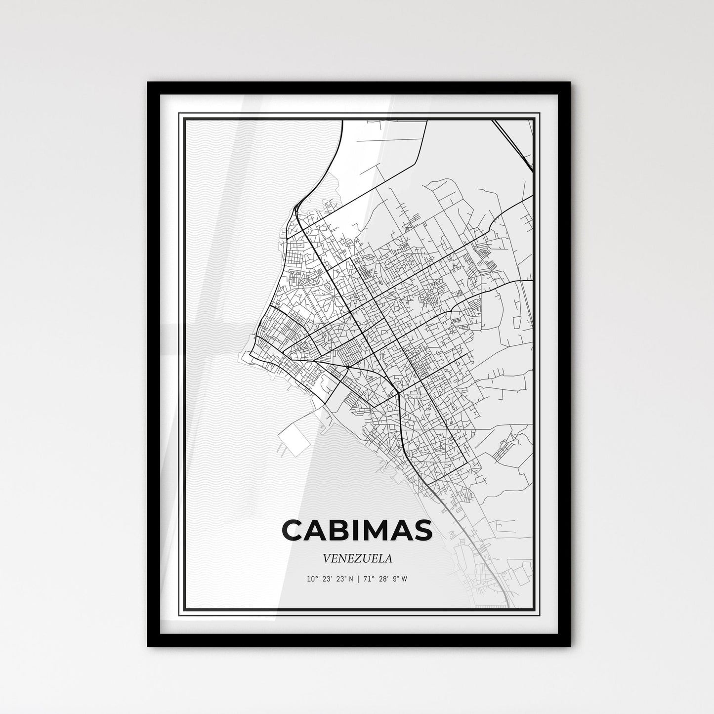 Cabimas Venezuela - Scandinavian Style City Map for Modern Home Decor