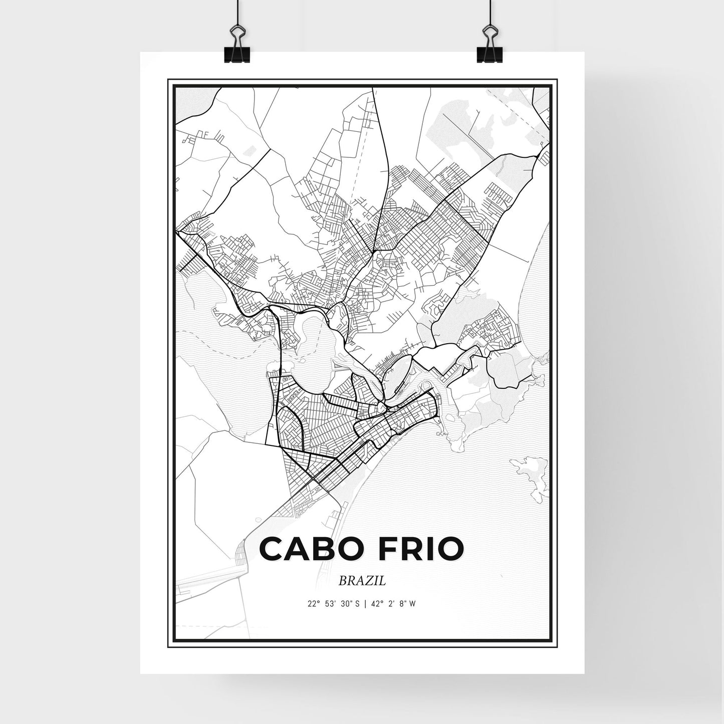 Cabo Frio Brazil - Premium City Map Poster