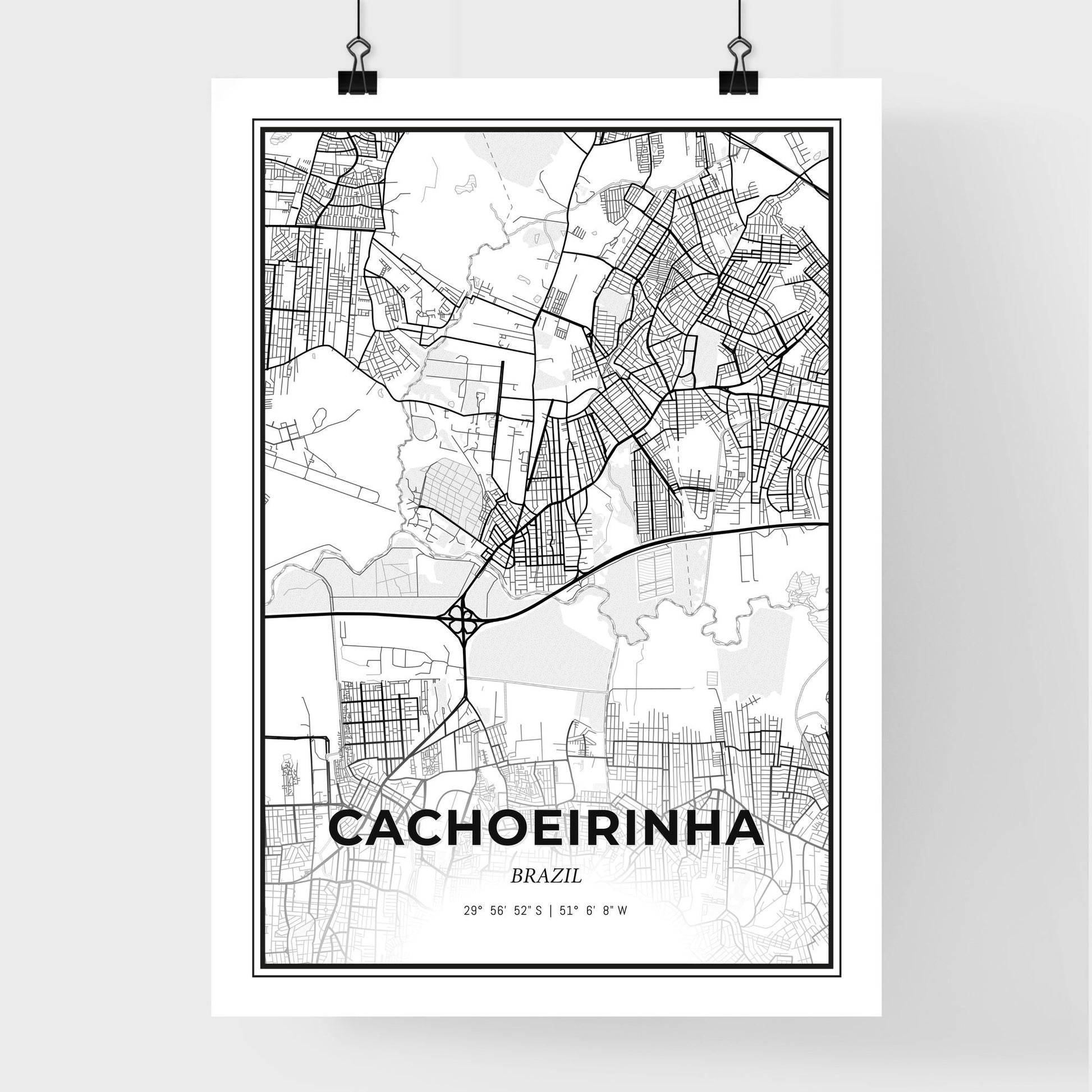 Cachoeirinha Brazil - Premium City Map Poster