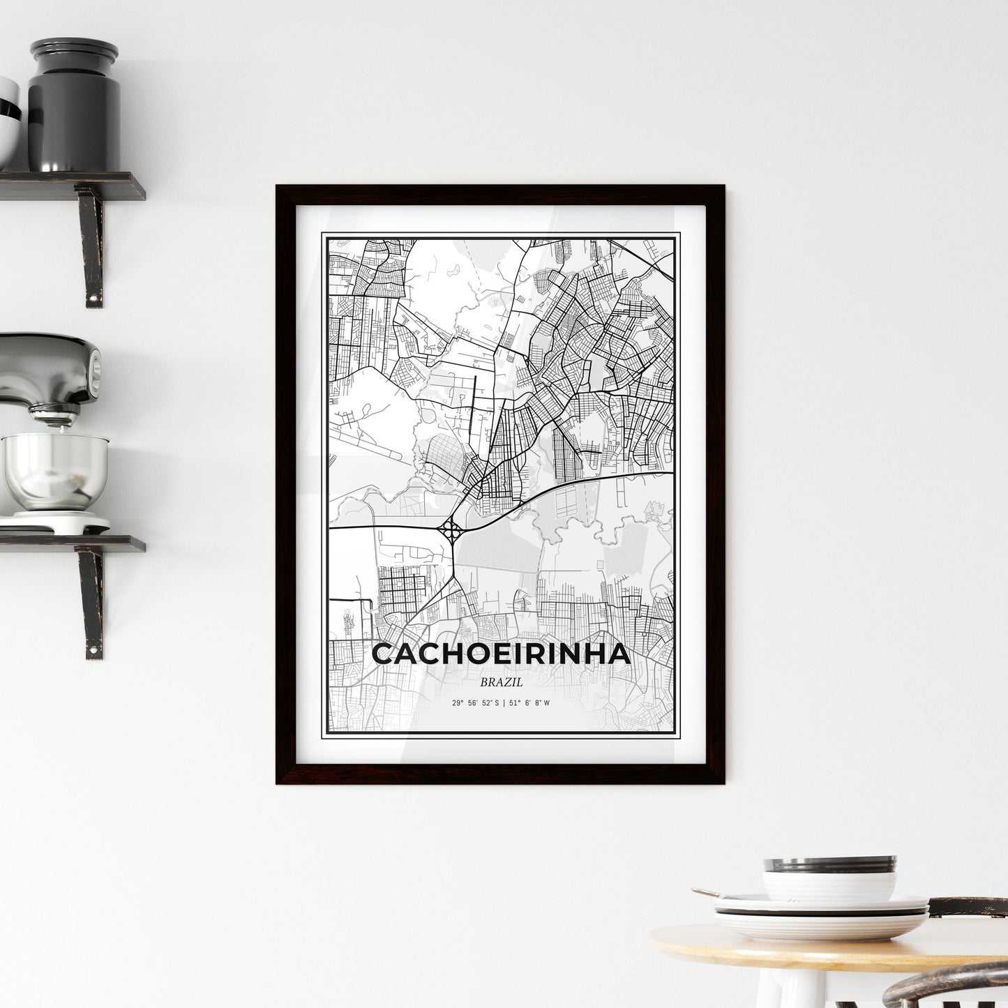 Cachoeirinha Brazil - Minimal City Map