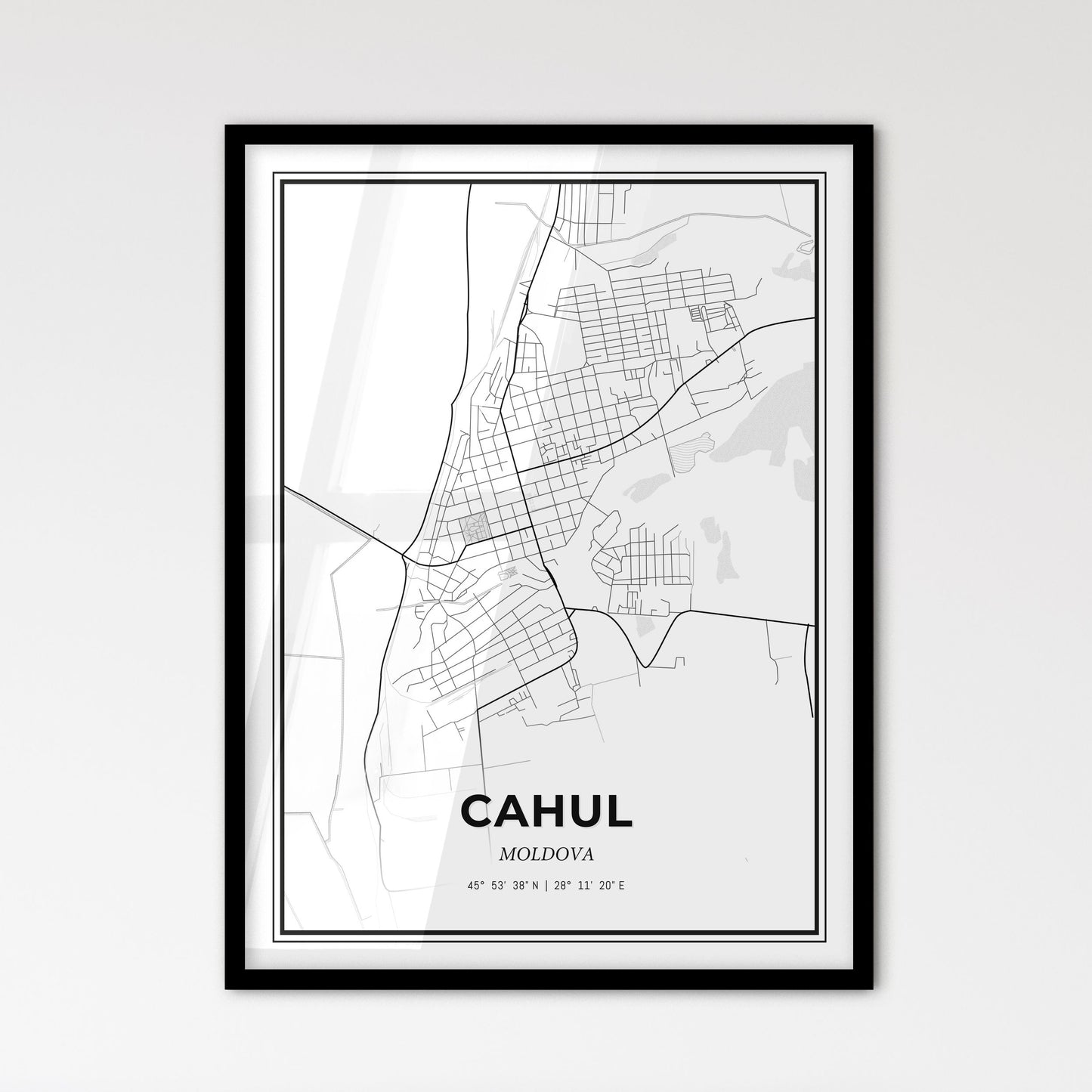 Cahul Moldova - Scandinavian Style City Map for Modern Home Decor