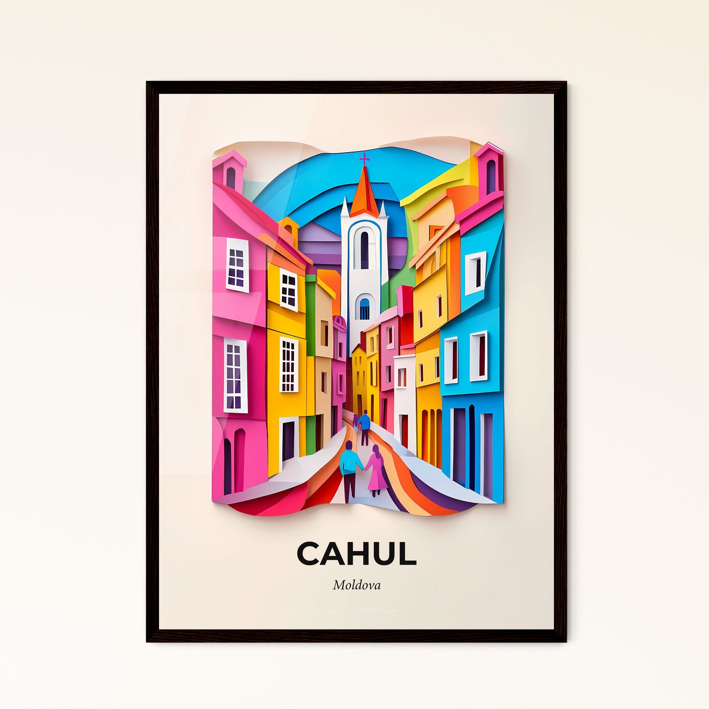 Vivid Cahul, Moldova - a colorful city with a person walking down the street