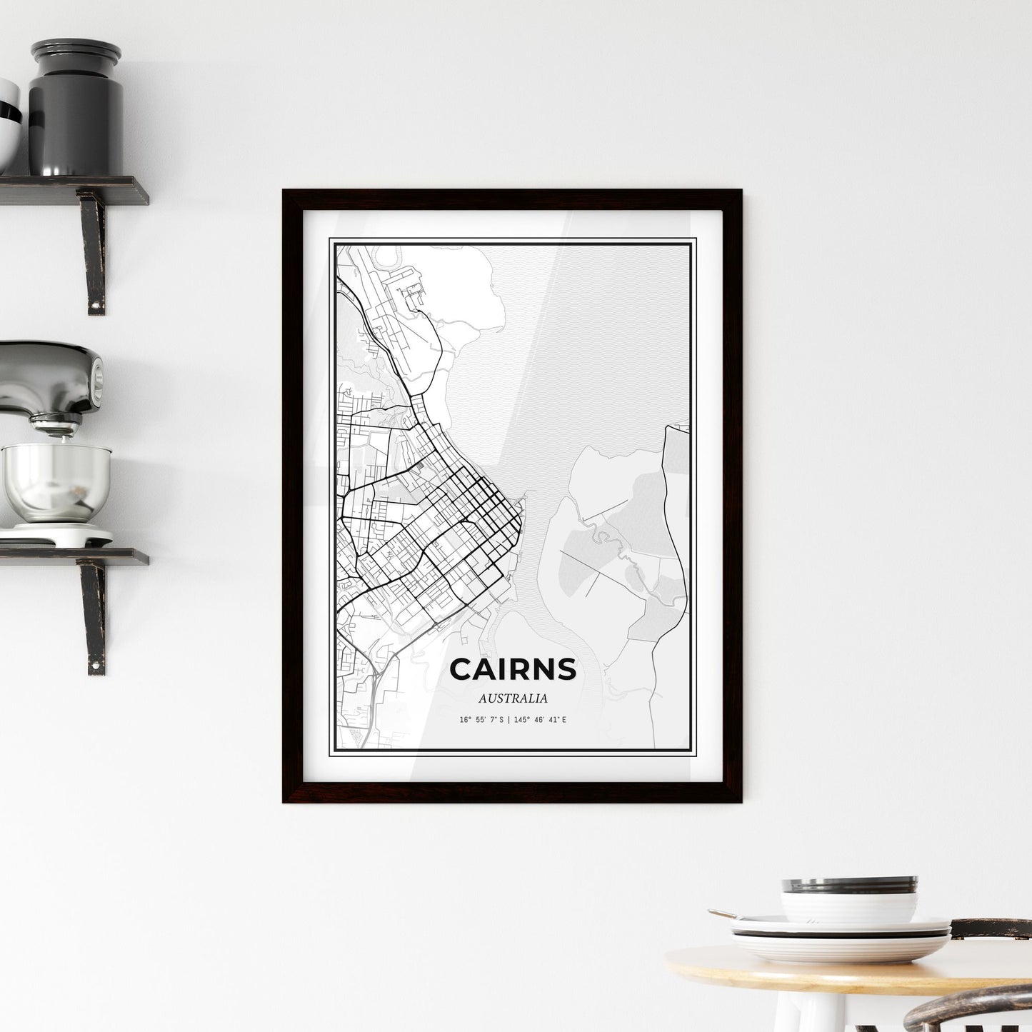 Cairns Australia - Minimal City Map