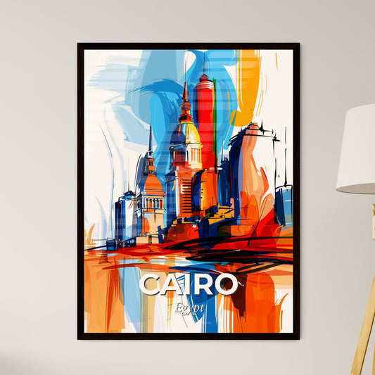 Vibrant Cairo, Egypt - A Colorful Painting Of A City