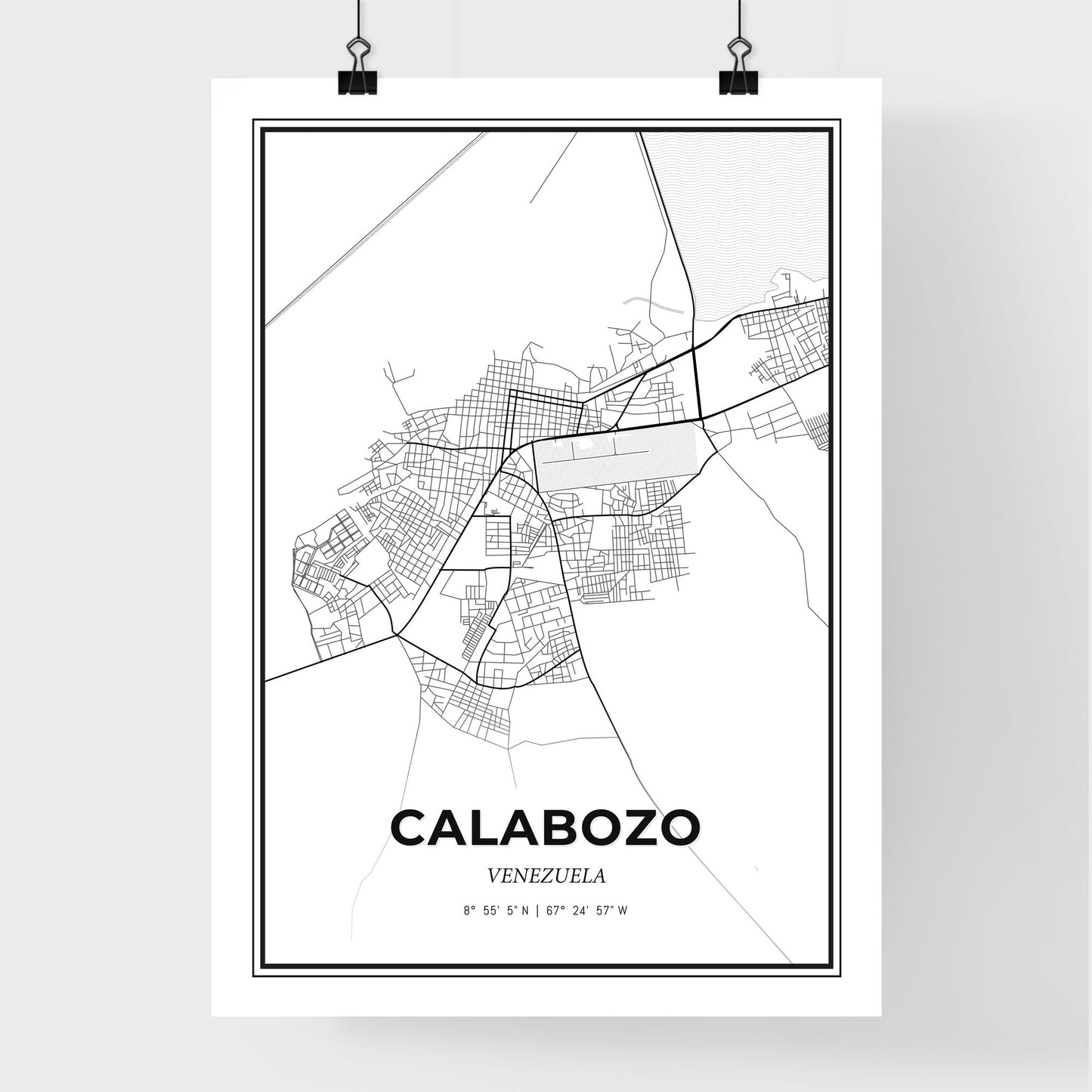 Calabozo Venezuela - Premium City Map Poster