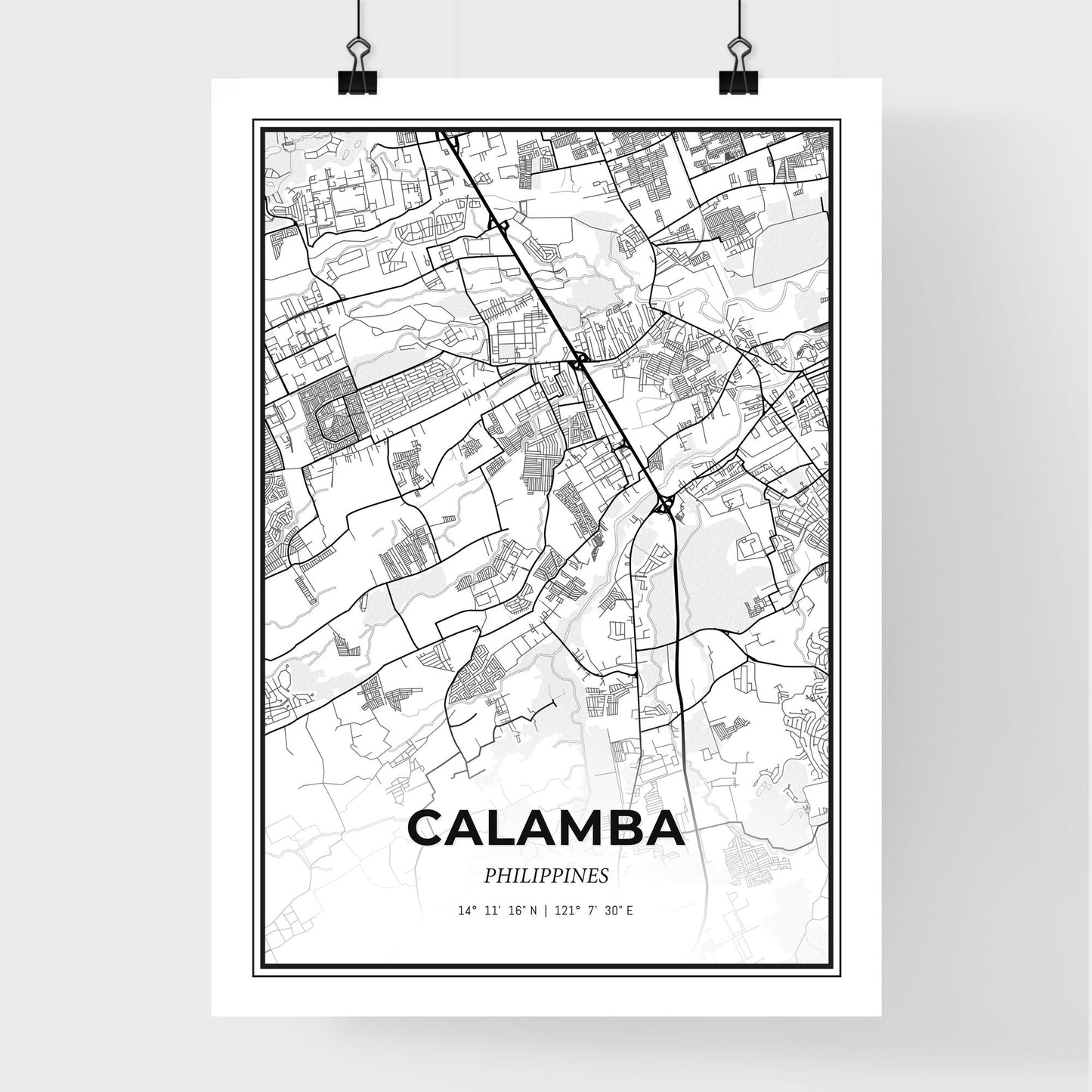 Calamba Philippines - Premium City Map Poster